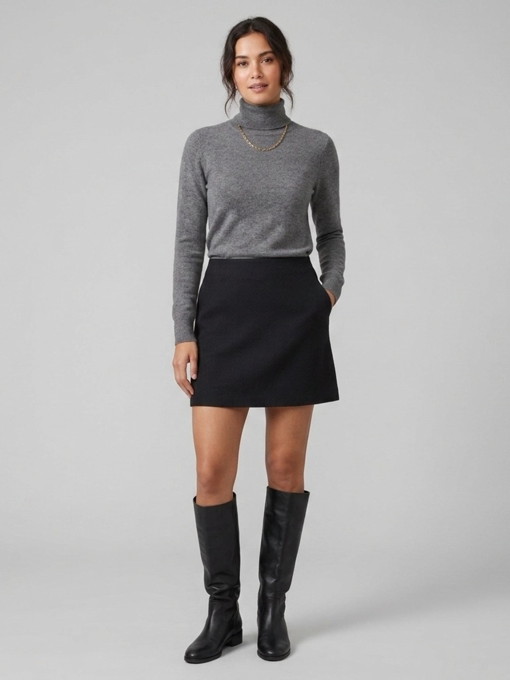 Yumi Mazao Paris black wool skirt